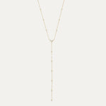 Amalfi Necklace in 18k gold-plated stainless steel — lariat drop necklace by Soleil à Deux