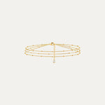 Bahia Bracelet in 18k gold-plated stainless steel with cubic zirconia by Soleil à Deux