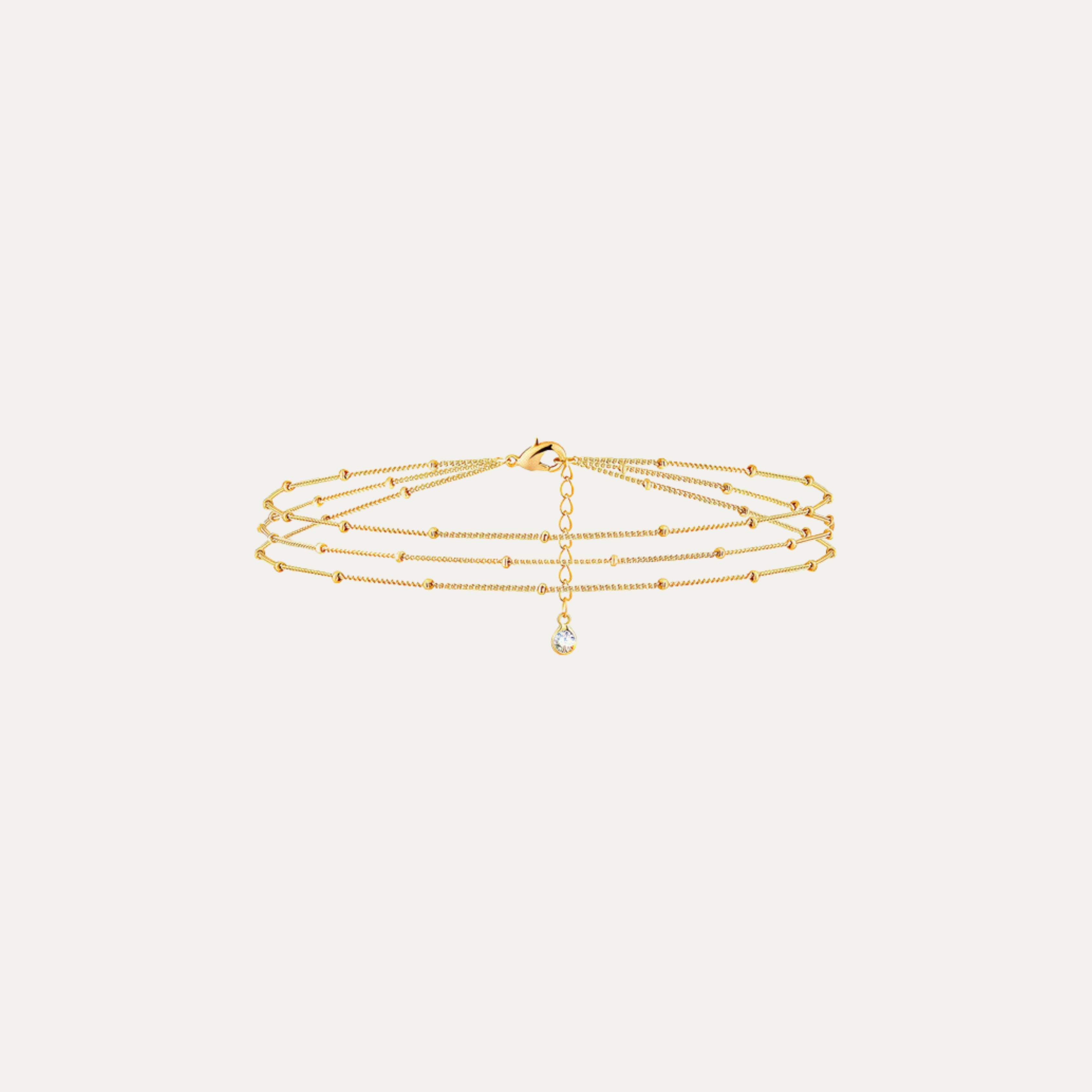 Bahia Bracelet in 18k gold-plated stainless steel with cubic zirconia by Soleil à Deux