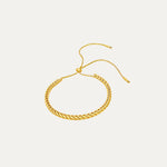 Capri Bracelet in 18k gold-plated stainless steel — adjustable chain by Soleil à Deux