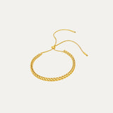 Capri Bracelet in 18k gold-plated stainless steel — adjustable chain by Soleil à Deux