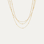 Cascada Necklace in 18k gold-plated stainless steel — adjustable chain by Soleil à Deux