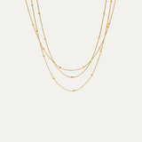 Cascada Necklace in 18k gold-plated stainless steel — adjustable chain by Soleil à Deux