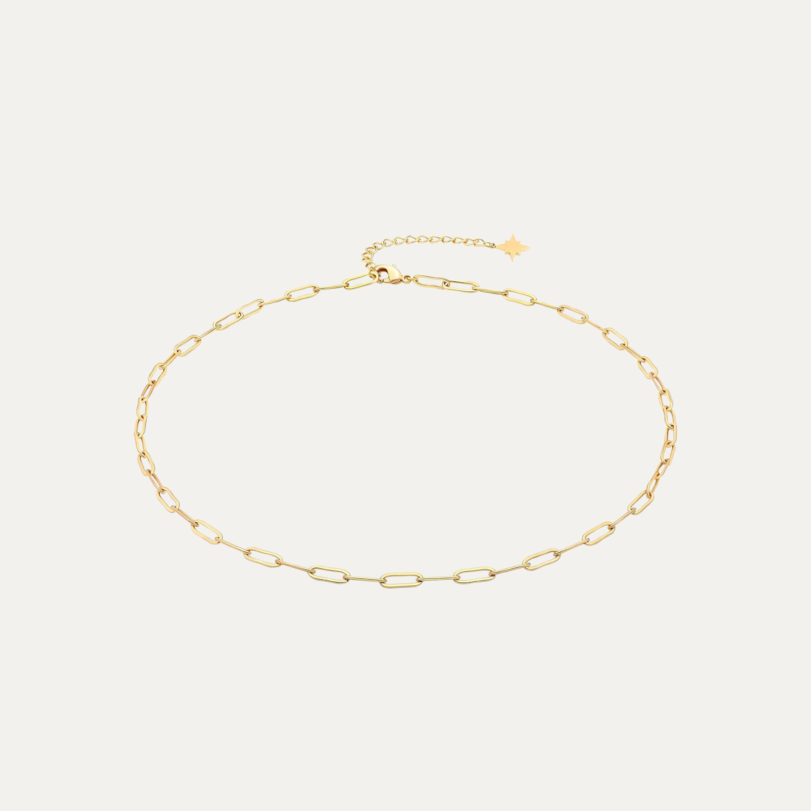 Catena Necklace in 18k gold-plated stainless steel — link chain by Soleil à Deux