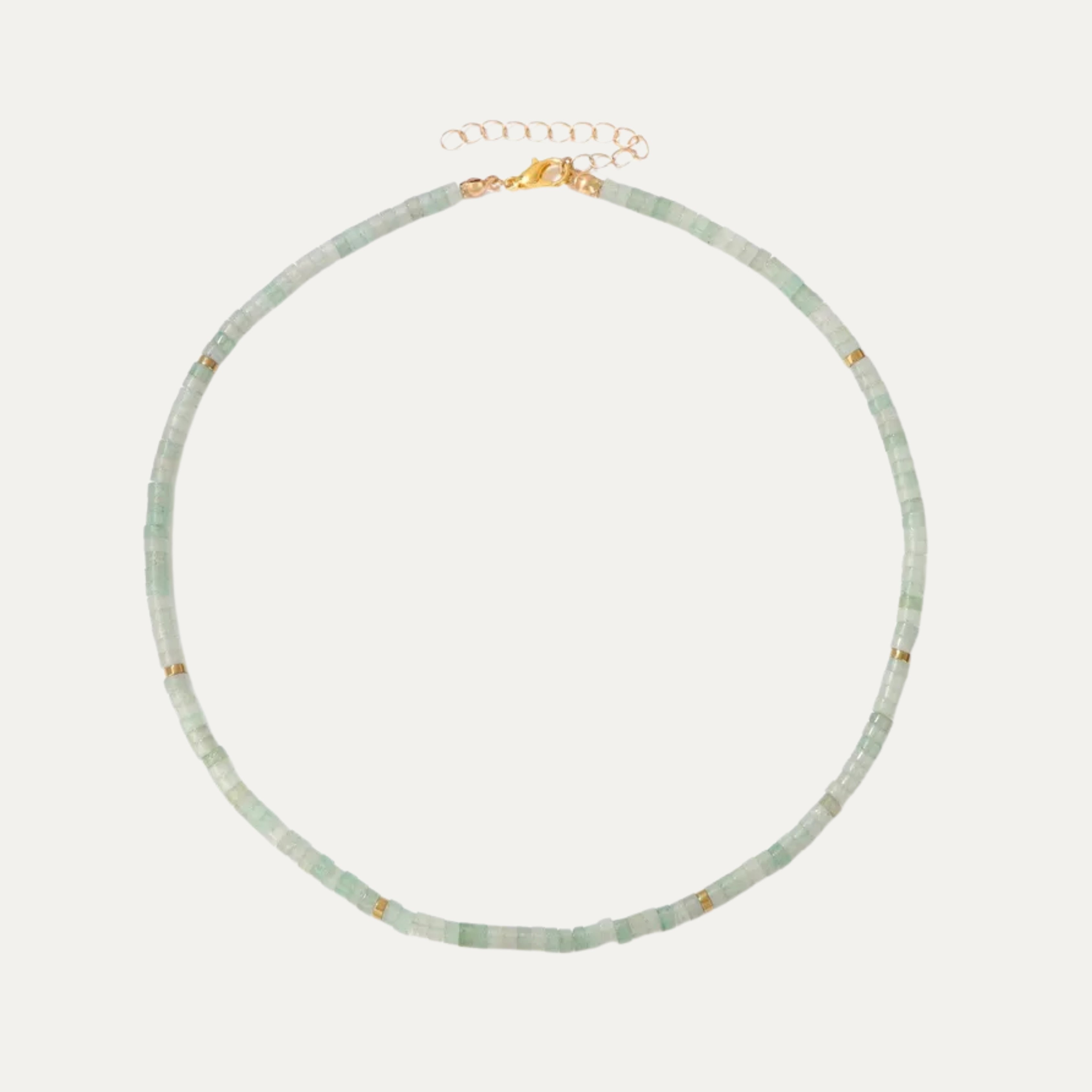 Coppa Cabana necklace styled — natural stone and gold jewelry, hypoallergenic