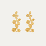 Dahlia Earrings in 18k gold-plated stainless steel — floral statement earrings by Soleil à Deux