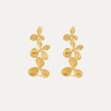 Dahlia Earrings in 18k gold-plated stainless steel — floral statement earrings by Soleil à Deux