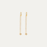 Etoile Earrings in 18k gold-plated stainless steel — star drop earrings by Soleil à Deux