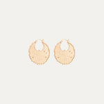 Eventail Earrings in 18k gold-plated stainless steel — fan-shaped statement earrings by Soleil à Deux