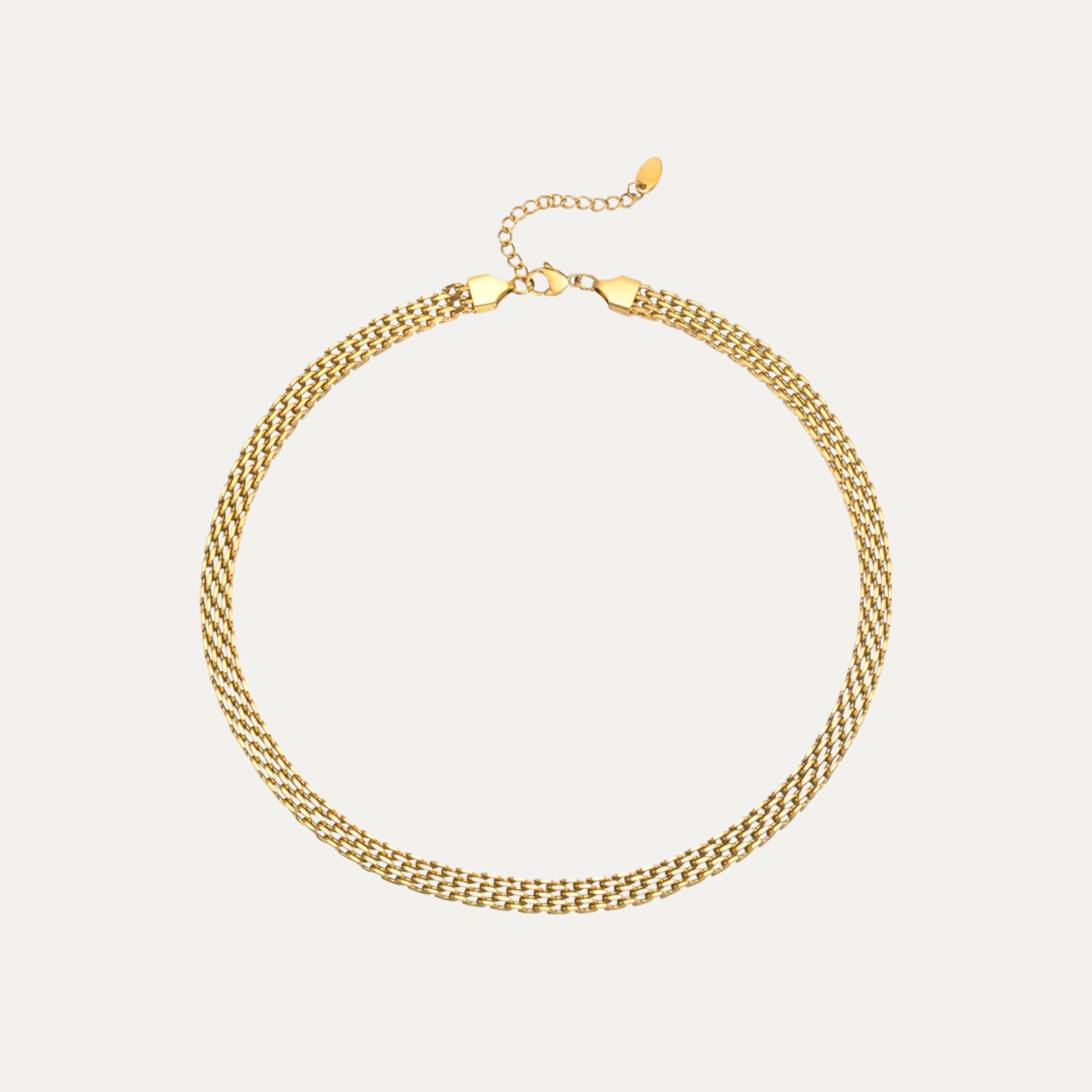 Fiji Necklace in 18k gold-plated stainless steel — chunky link chain by Soleil à Deux