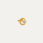 Hollywood Ring oval shape — statement zirconia gold ring, hypoallergenic