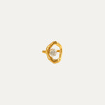 Hollywood Ring in 18k gold-plated stainless steel with cubic zirconia by Soleil à Deux