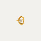 Hollywood Ring in 18k gold-plated stainless steel with cubic zirconia by Soleil à Deux