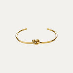 Isla Bracelet in 18k gold-plated stainless steel — polished bangle by Soleil à Deux
