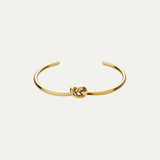 Isla Bracelet in 18k gold-plated stainless steel — polished bangle by Soleil à Deux