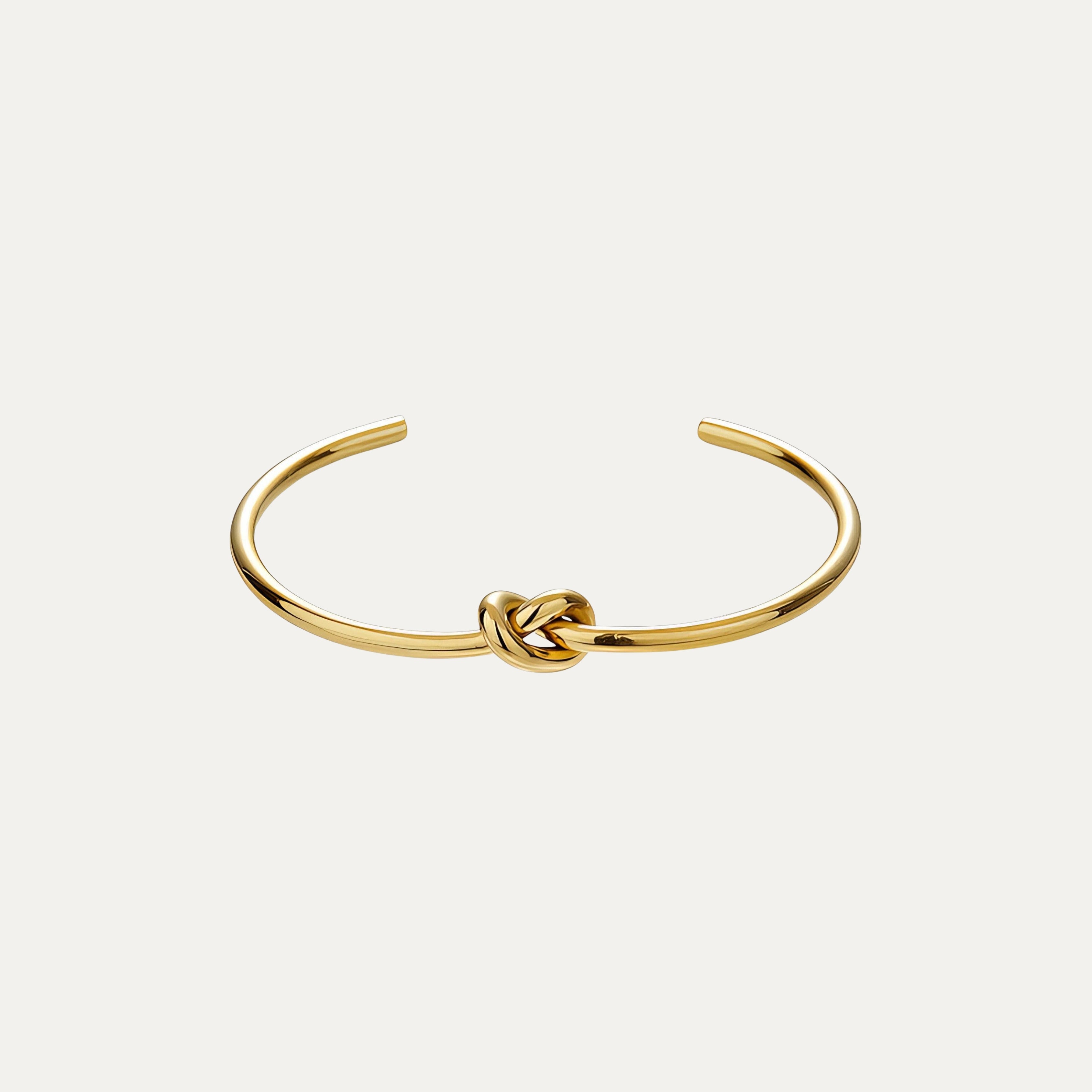 Isla Bracelet in 18k gold-plated stainless steel — polished bangle by Soleil à Deux