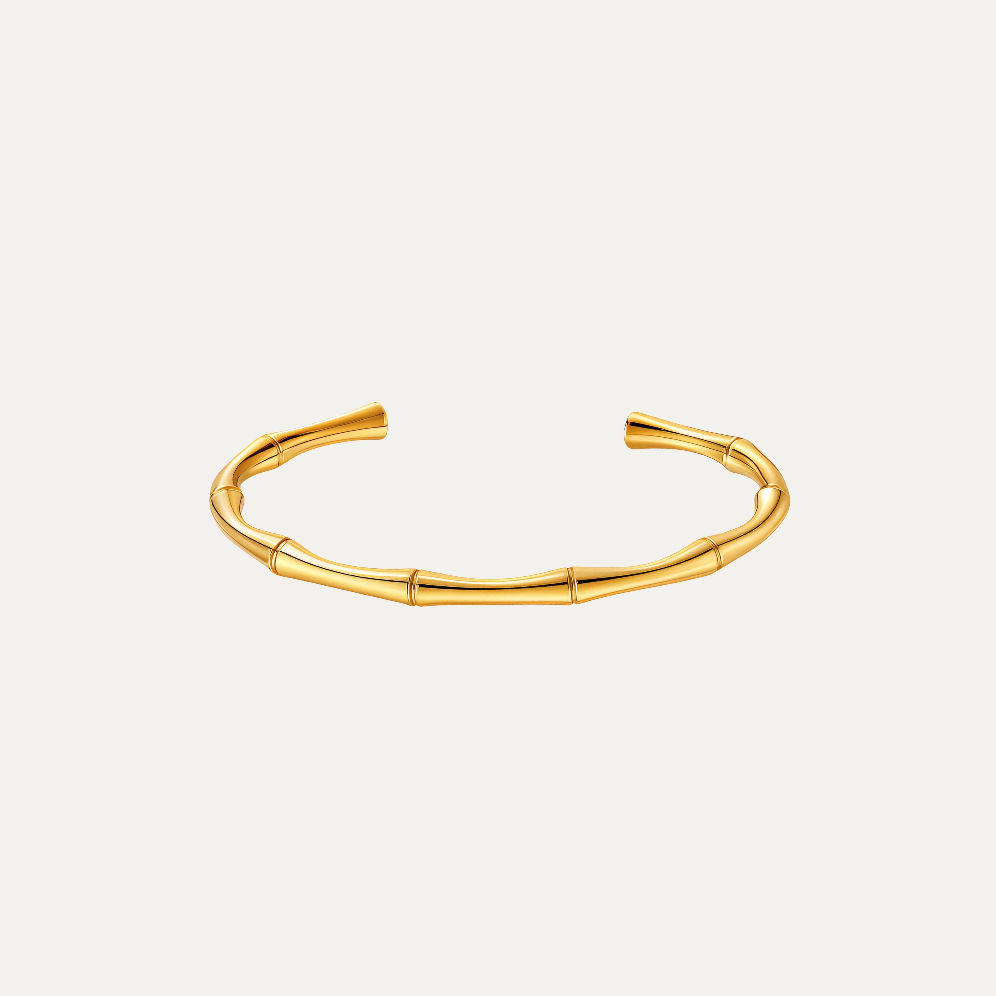 Kyoto Bracelet in 18k gold-plated stainless steel — thin minimalist bangle by Soleil à Deux