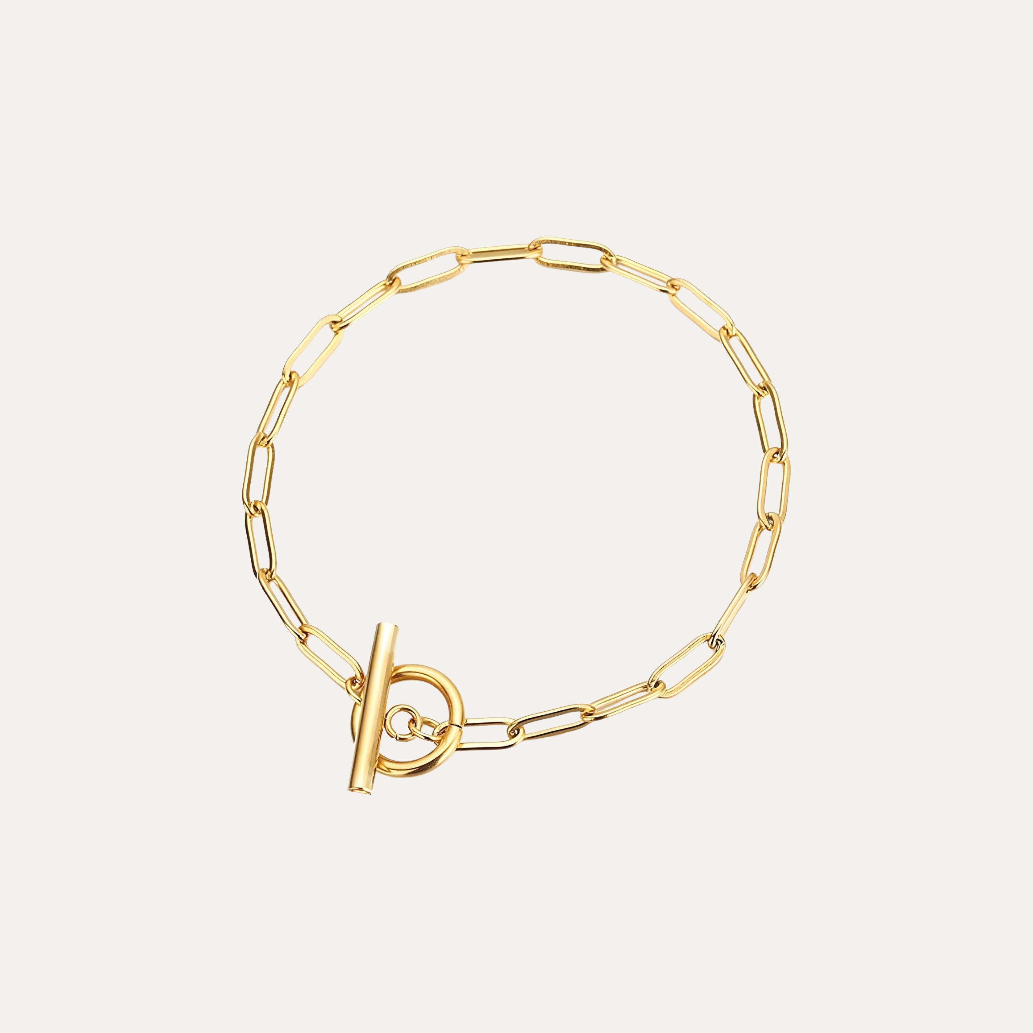 Luna Bracelet in 18k gold-plated stainless steel — refined chain by Soleil à Deux