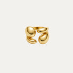 Marea Ring in 18k gold-plated stainless steel — chunky wave-inspired ring by Soleil à Deux