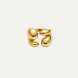 Marea Ring in 18k gold-plated stainless steel — chunky wave-inspired ring by Soleil à Deux
