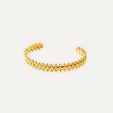 Milano Bracelet in 18k gold-plated stainless steel — polished cuff by Soleil à Deux