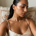 Monaco Necklace worn — refined gold chain necklace, waterproof and hypoallergenic
