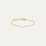 Naya Bracelet in 18k gold-plated stainless steel — ultra-thin chain by Soleil à Deux