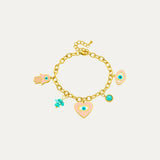 Nazar Bracelet in 18k gold-plated stainless steel — evil eye protection bracelet by Soleil à Deux