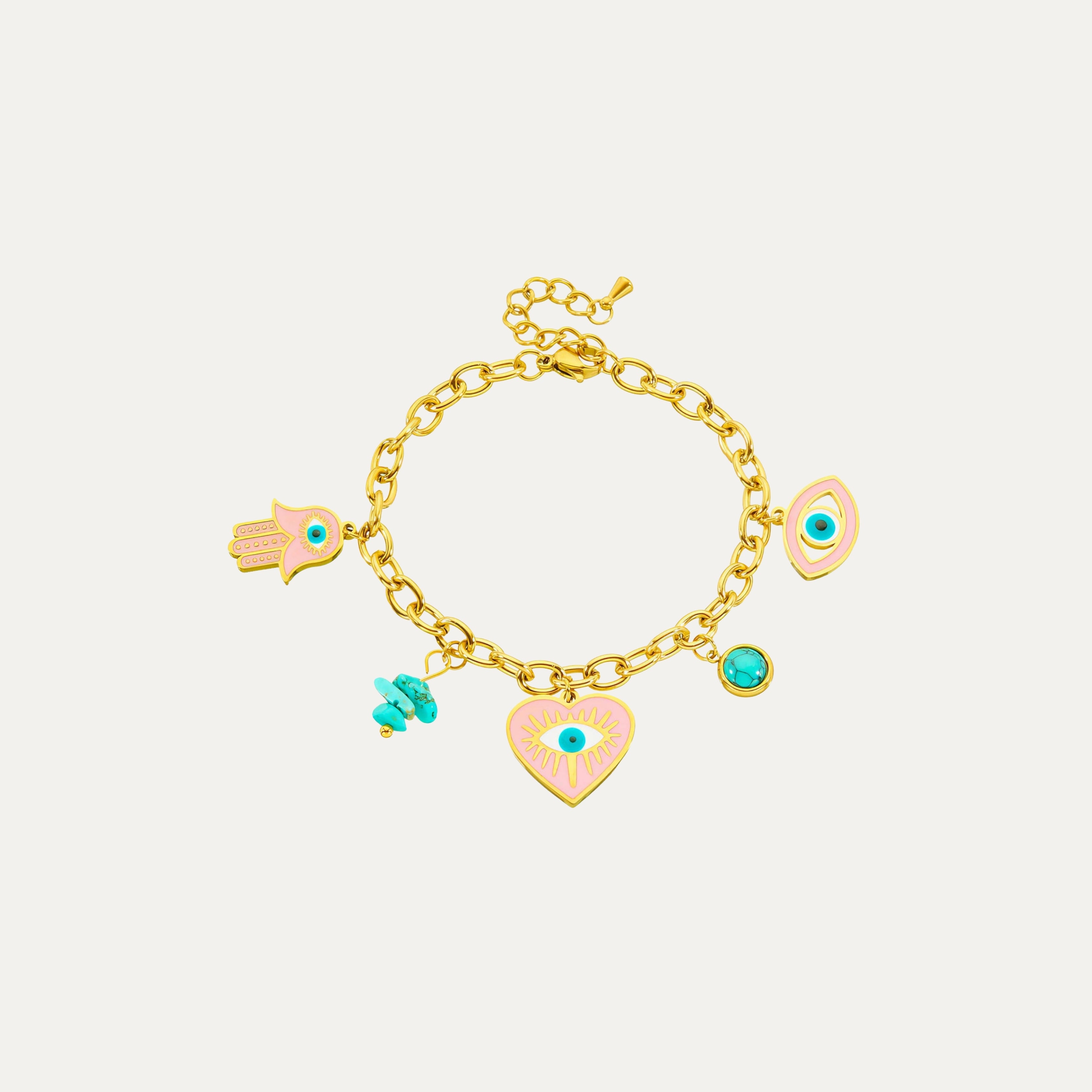 Nazar Bracelet in 18k gold-plated stainless steel — evil eye protection bracelet by Soleil à Deux