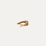 Positano Ear Cuff with cubic zirconia — no-piercing gold ear cuff by Soleil à Deux