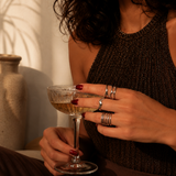 18k gold-plated ring worn on hand — waterproof hypoallergenic jewelry