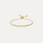 Riviera Bracelet in 18k gold-plated stainless steel with cubic zirconia — tennis bracelet by Soleil à Deux