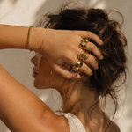 Roche Ring detail — 18k gold sculptural chunky band close-up by Soleil à Deux