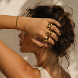 Roche Ring detail — 18k gold sculptural chunky band close-up by Soleil à Deux
