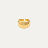 Roche Ring in 18k gold-plated stainless steel — chunky sculptural stone-inspired ring by Soleil à Deux