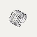Roma Ring in 18k gold-plated stainless steel — bold adjustable ring by Soleil à Deux