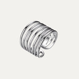 Roma Ring in 18k gold-plated stainless steel — bold adjustable ring by Soleil à Deux