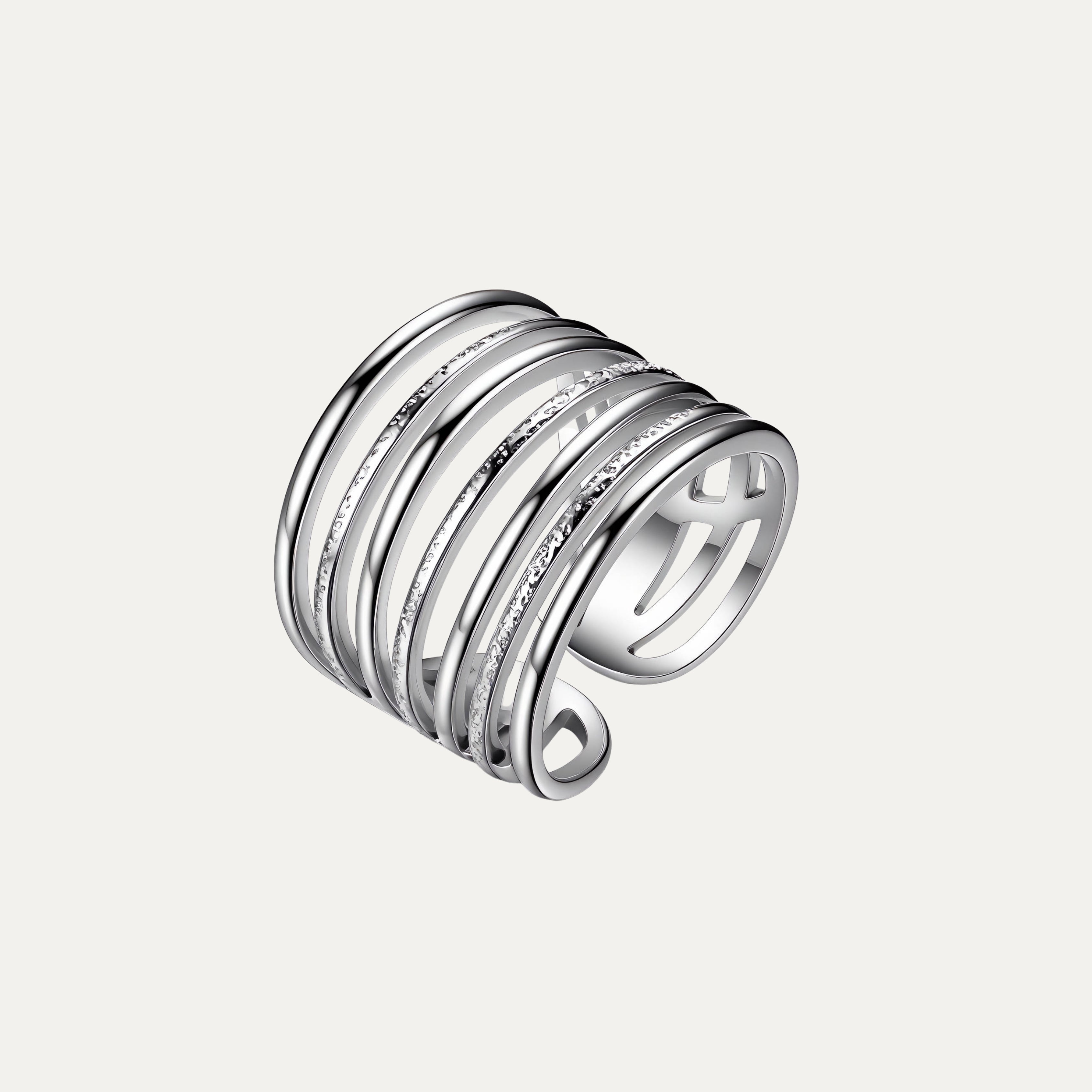 Roma Ring in 18k gold-plated stainless steel — bold adjustable ring by Soleil à Deux