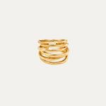 Sardinia Ring detail — 18k gold sculptural irregular band close-up