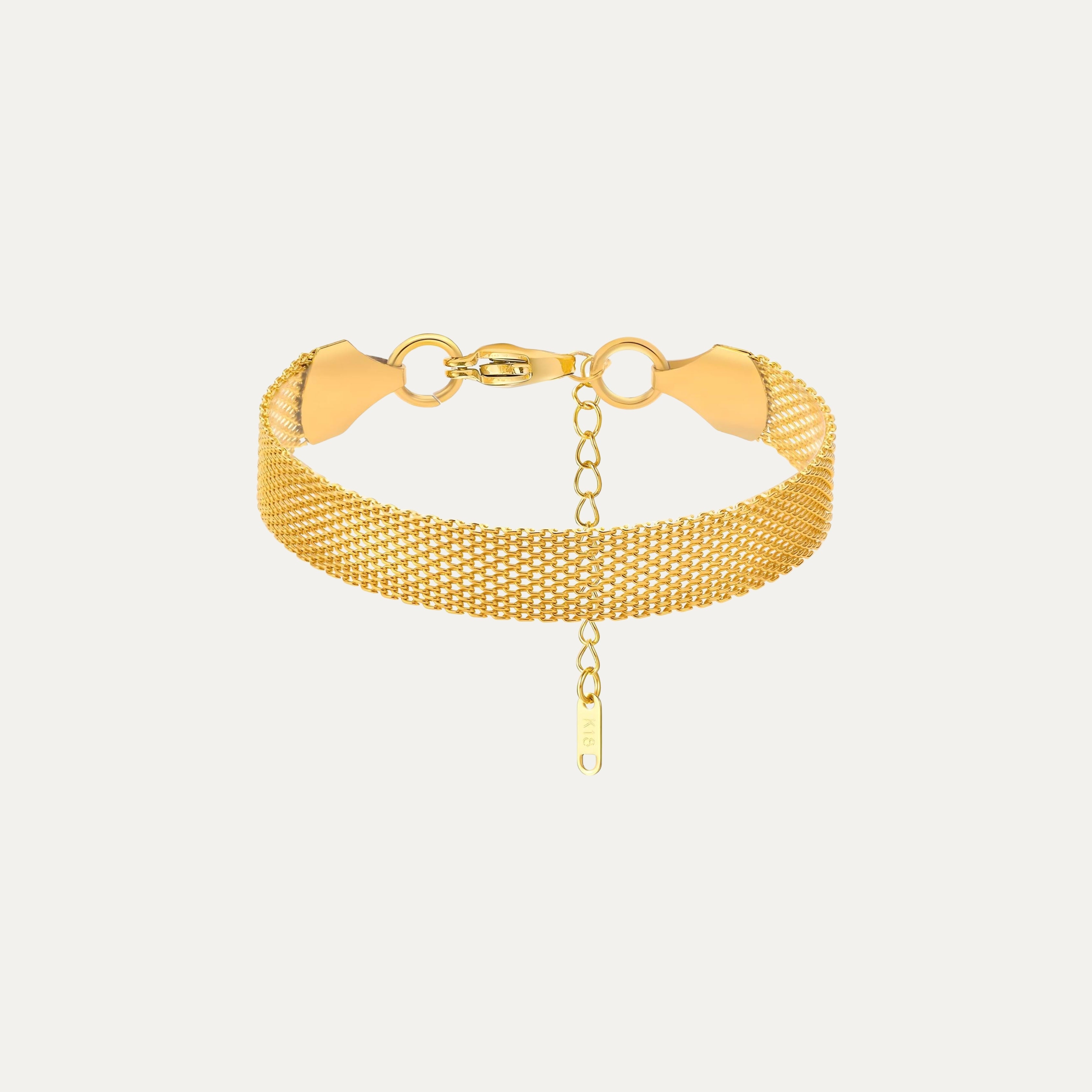 Serena Bracelet in 18k gold-plated stainless steel — polished chain by Soleil à Deux