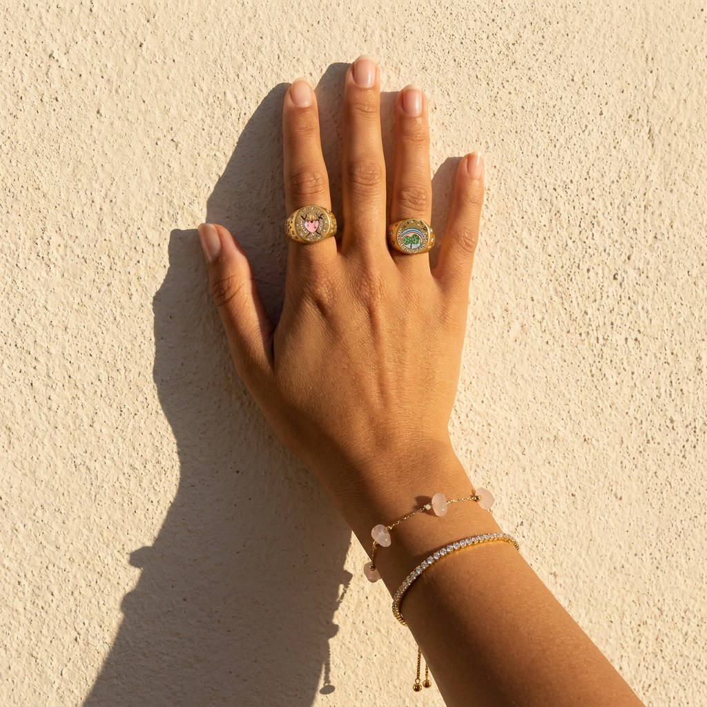 Signet Ring lifestyle — timeless symbolic gold ring by Soleil à Deux