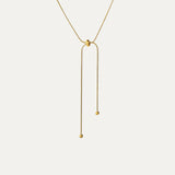 Venus Necklace in 18k gold-plated stainless steel — adjustable bolo chain by Soleil à Deux